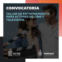 TALLER DE ENTRENAMIENTO PARA ACTORES DE CINE Y TELEVISIÓN.