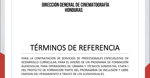 CONSULTORIA No.CI-001-DGC-2023 PARA CONTRATACION DE SERVICIOS PARA EL DISEÑO DE PROGRAMA DE FORMACIÓN AUDIOVISUAL DE OPERADORES DE CÁMARA Y TÉCNICOS SONIDISTAS, PARA LA ETAPA I DEL PROYECTO DE FORMACION PARTE DEL PRORAGAMA DE INCLUSION Y LIBRE EMISION DEL PENSAMIENTO A TRAVES DE LOS AUDIOVISUALES